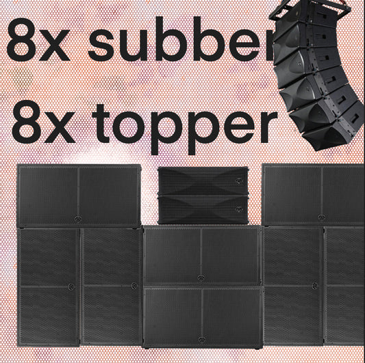 Wharfedale Pro Delta-X218B passiv PA subwoofer (8x subber & 8x topper)